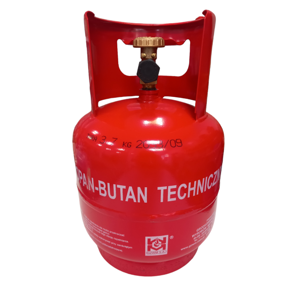 Dujų balionas 3 kg buitiniu ventiliu su rankena (tuščias)