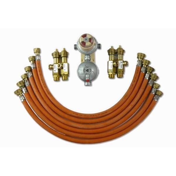 Reduktorius automatinis 37 mbar, 6 kg/h nuo 6 balionų
