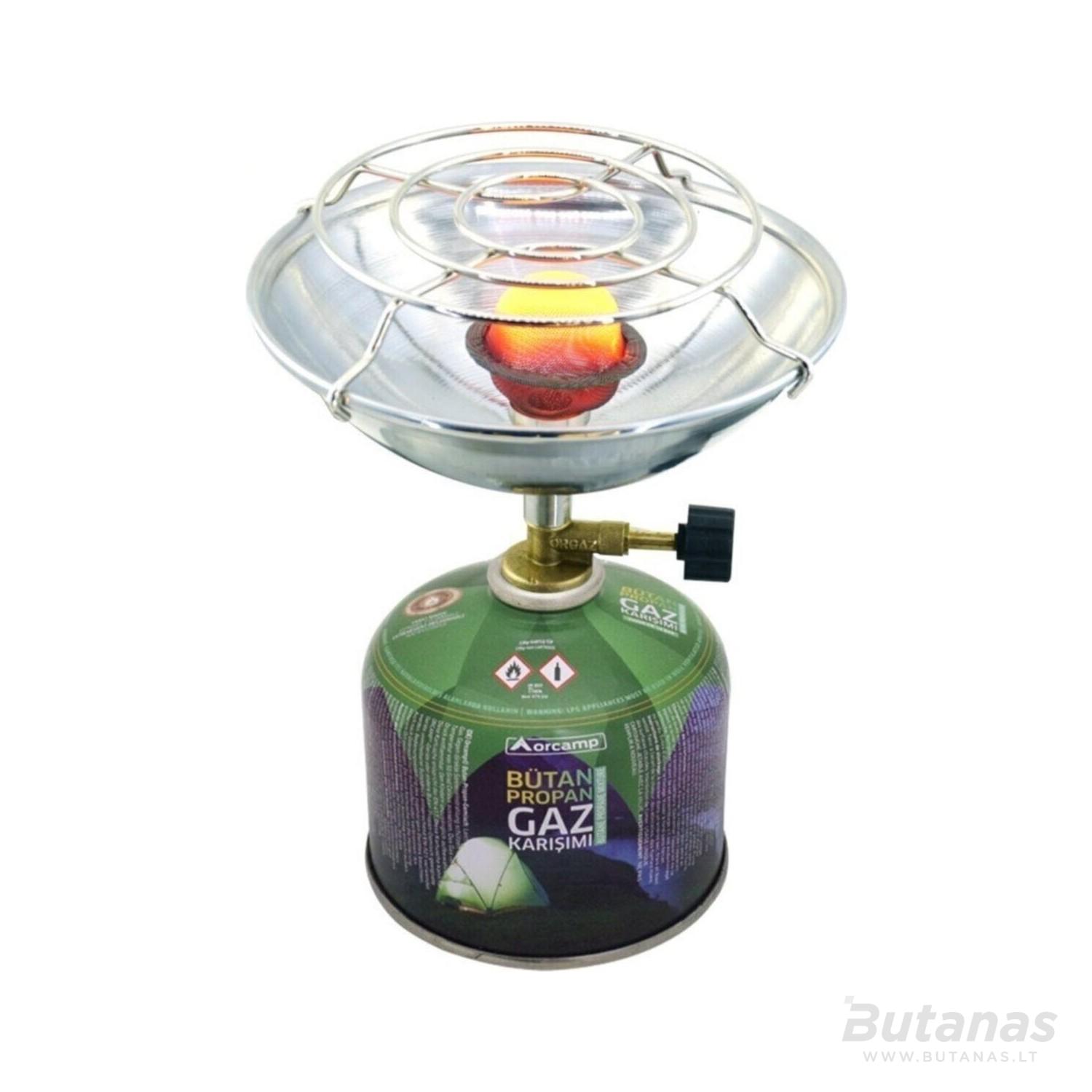 dujinis_sildytuvas_SB605_su balionėliu Komplektas: šildytuvas ir dujų kasetė 450g