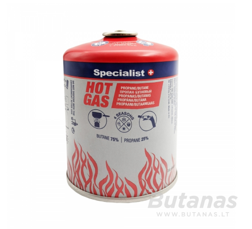 duju_kasete_450g_su_sriegiu Dujų balionėlis 450g Specialist+ sriegis 7/16