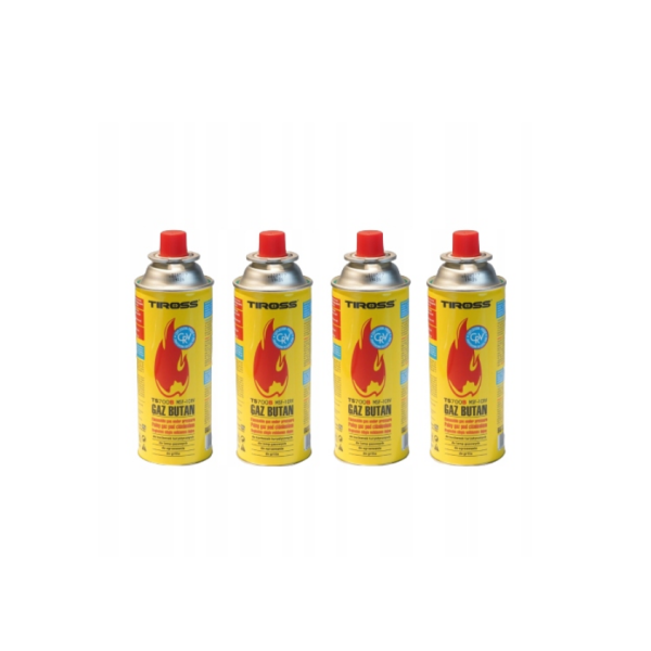 4vnt x butano dujų balionėlis 227 g su apsauga nuo sprogimo