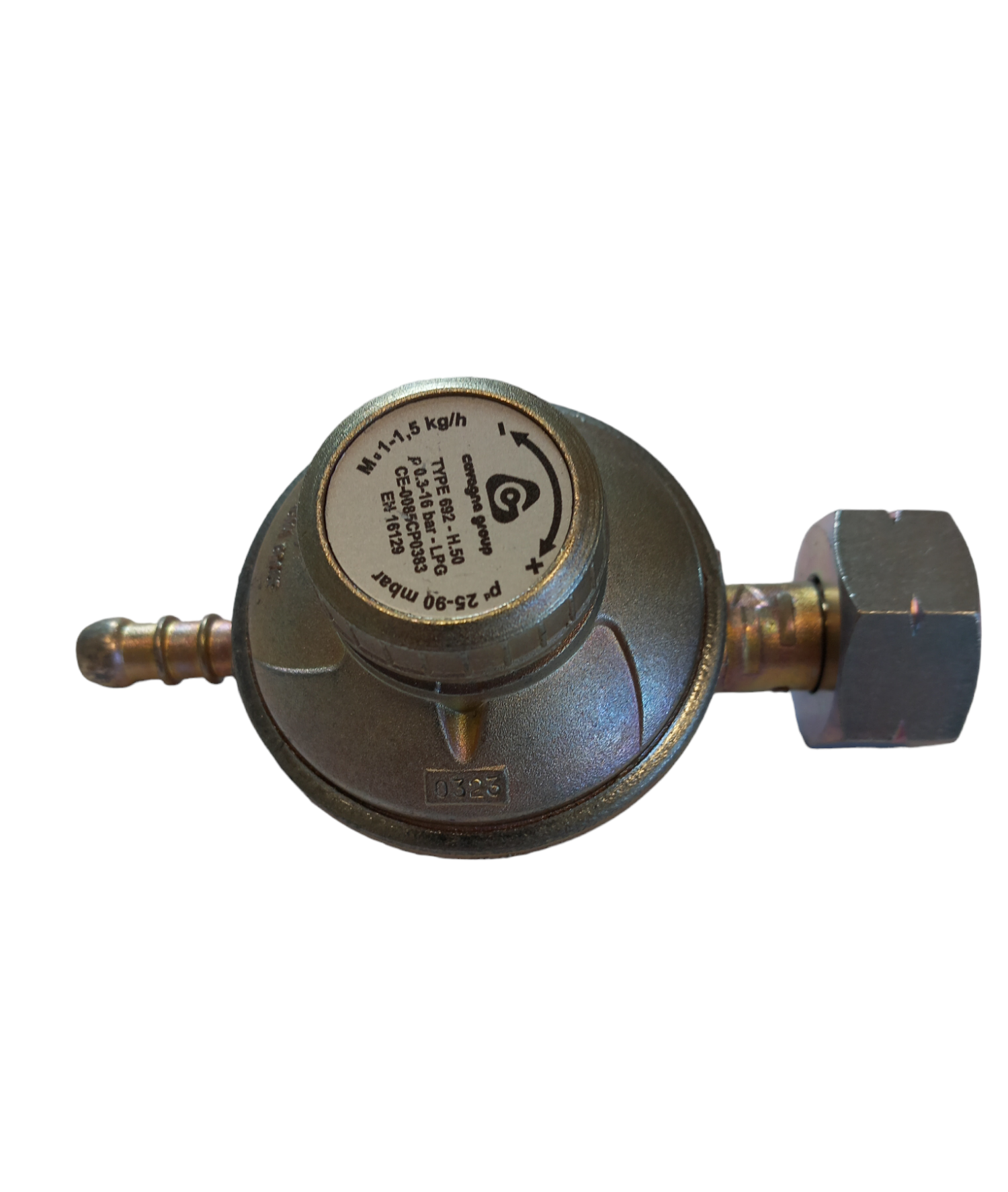 Reguliuojamas reduktorius 25-90 mbar (1-1,5kg/h) Italija