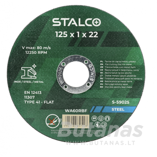 890_nerudplpjov-stalco-125x10mm Pjovimo diskelis metalui STALCO 125x1,5mm