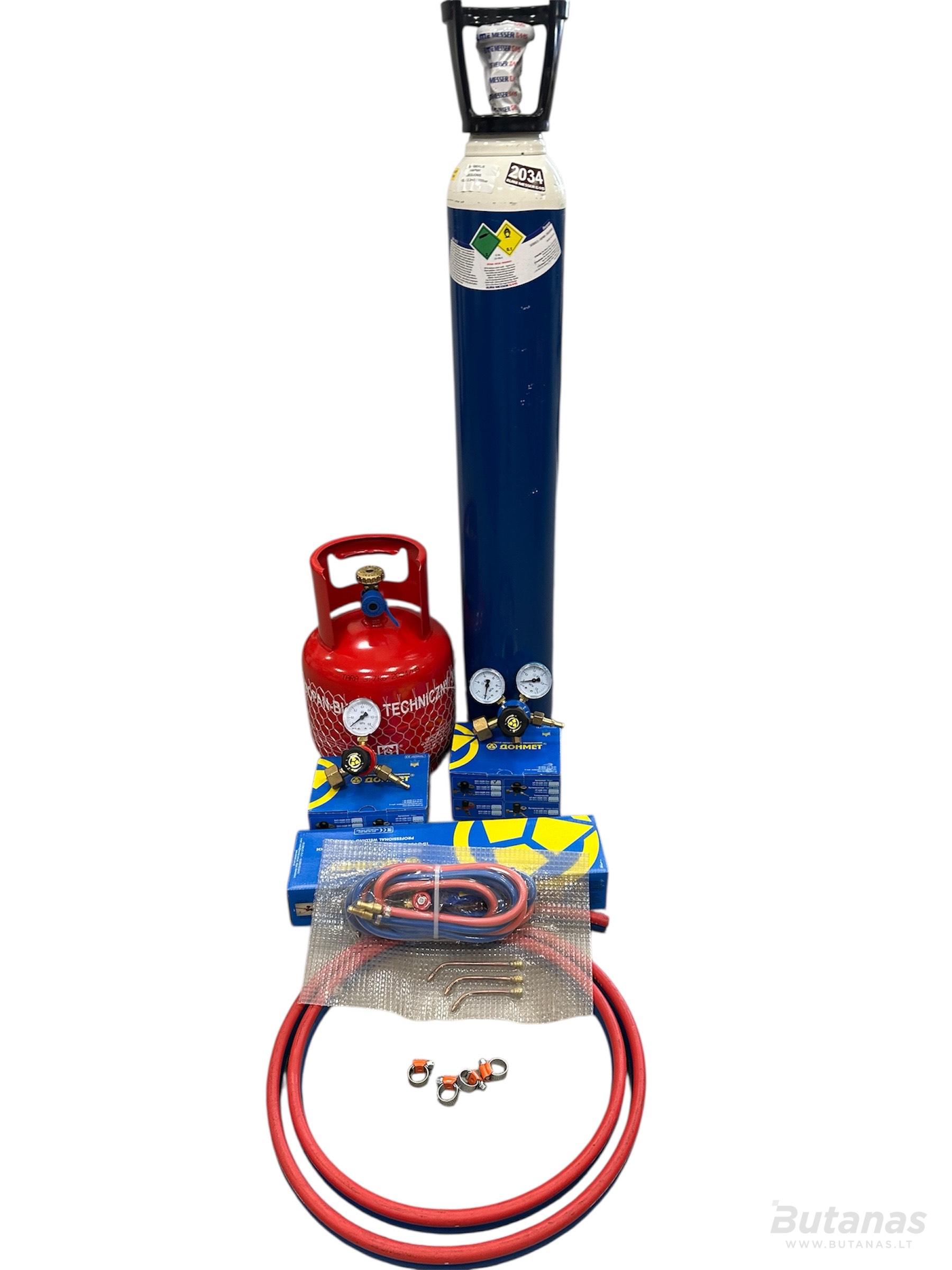 Photoroom_20251010_151504 Juvelyrinio degiklio (4 antgaliai) komplektas su dviguba žarna ir balionais