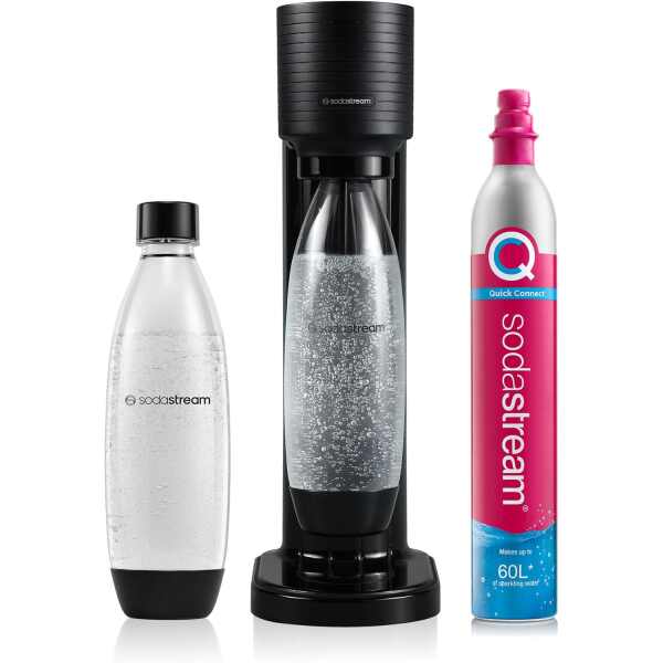 SodaStream Terra gazuoto vandens aparatas – juodas + 2 buteliai