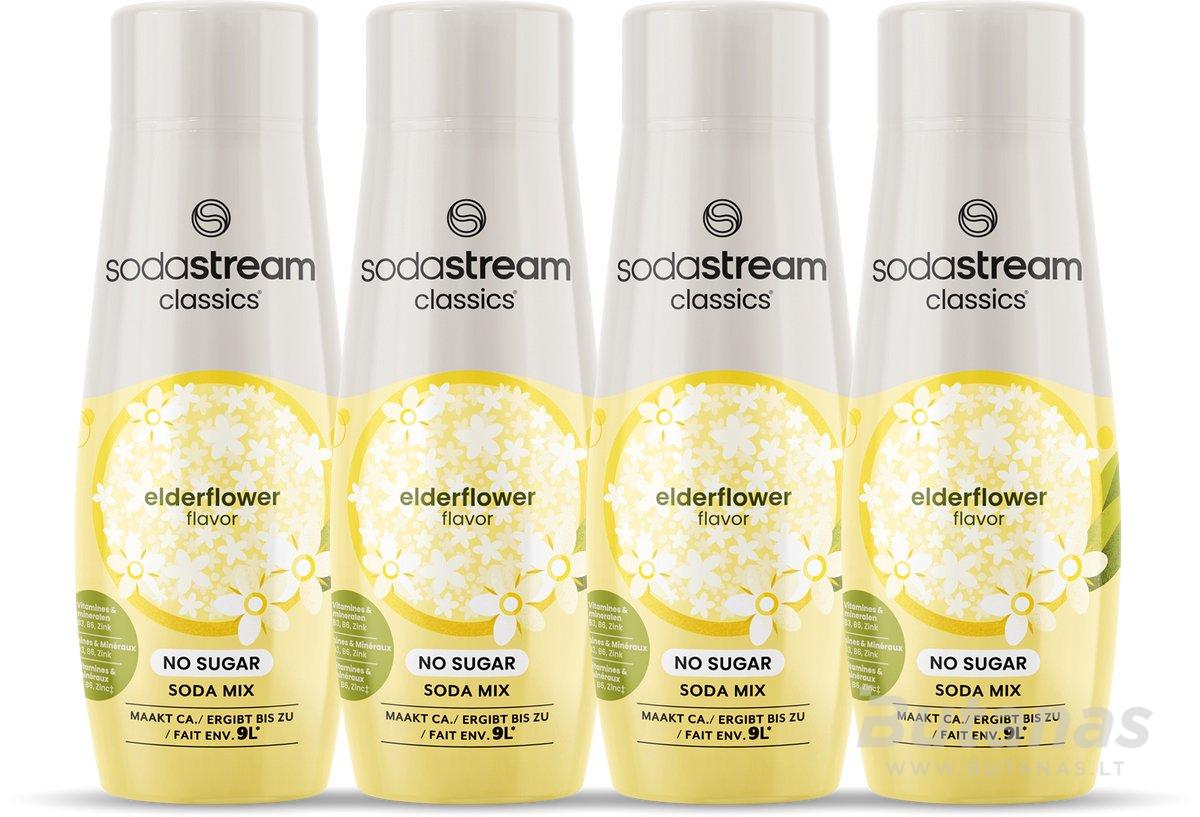 elderflower_4vnt_1200x817 SodaStream Classics Elderflower (be cukraus) sirupas 4 x 440ml