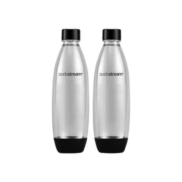 SodaStream Fuse plastikiniai buteliai 1l (2vnt.) juoda