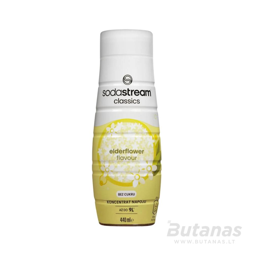 sodaelderflowerzero-1png SodaStream Classics Elderflower (be cukraus) sirupas 440ml