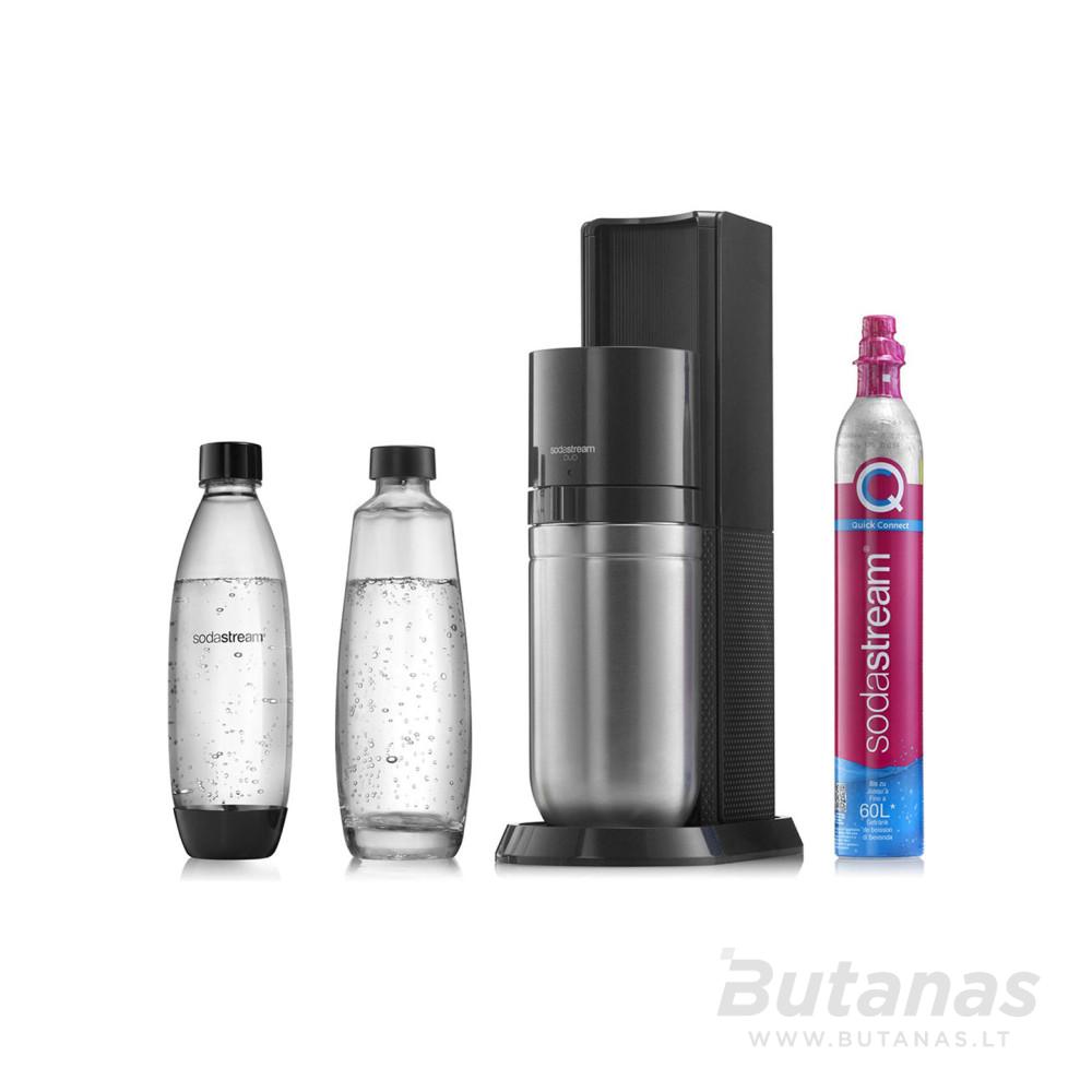 duoblack1jpg SodaStream DUO gazuoto vandens aparatas – juodas + 2 buteliai
