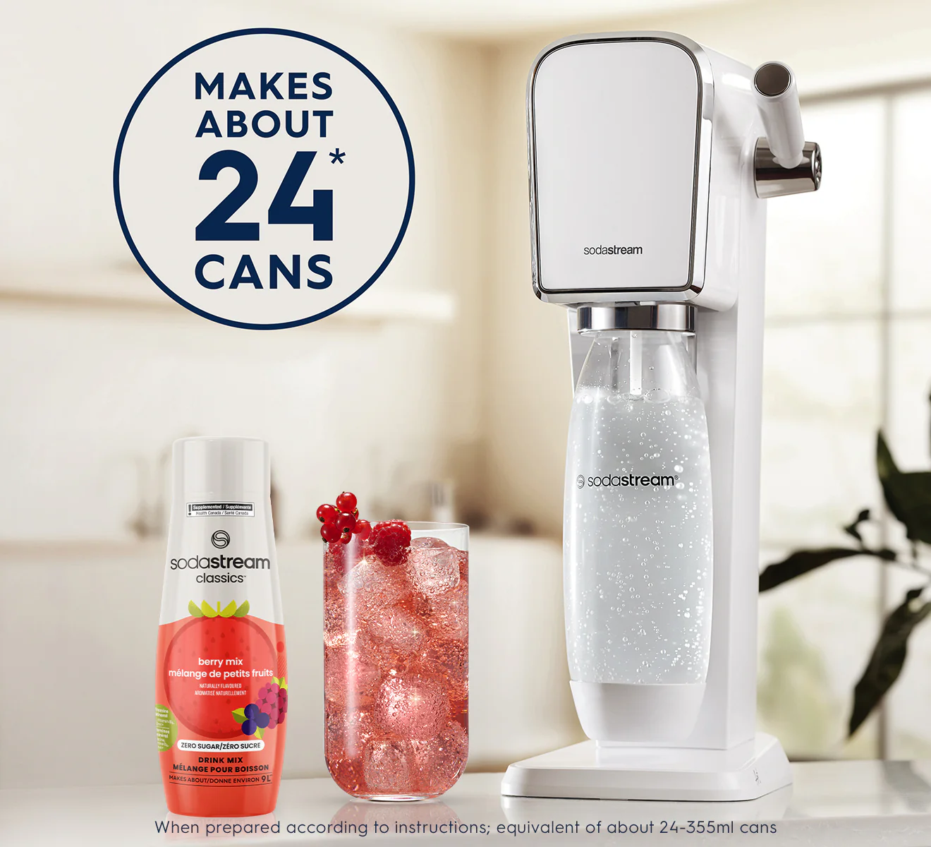 SodaStream Classics Red Berries (be cukraus) sirupas 440ml x 6 vnt.